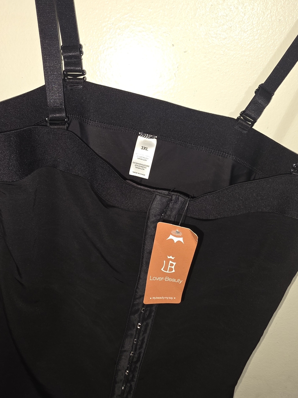 Lover-Beauty High Compression Shapewear Bodysuit Shaper NWT 3XL Black